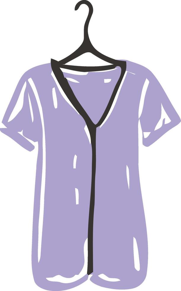 A purple shirt with a zipper on it vector