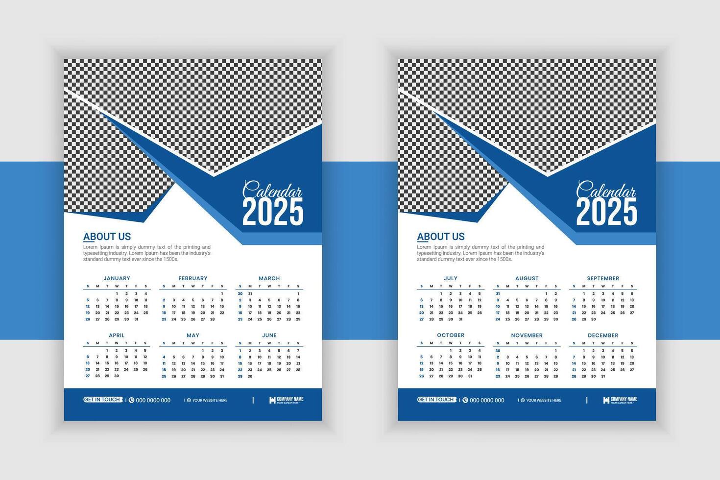 Minimalist Real Estate Calendar with Monthly Property Highlights vector
