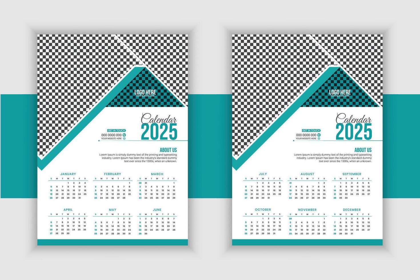 Vibrant Travel Calendar for Wanderers vector
