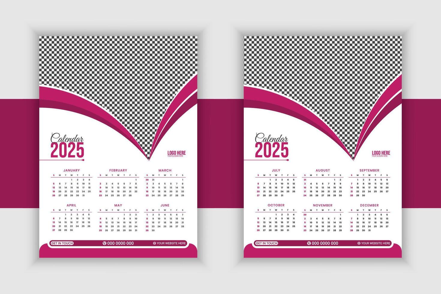 Minimalist Travel-Themed Calendar Design vector