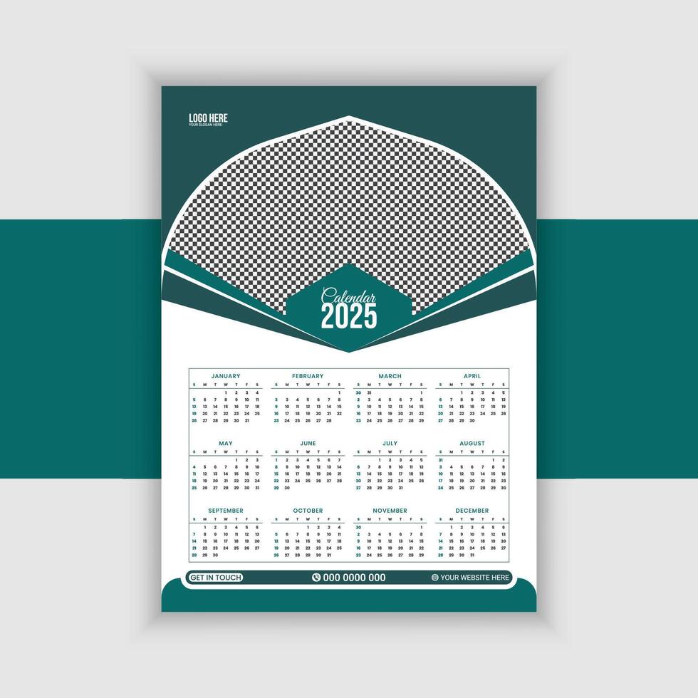 Stylish Calendar Design for Travel Enthusiasts vector