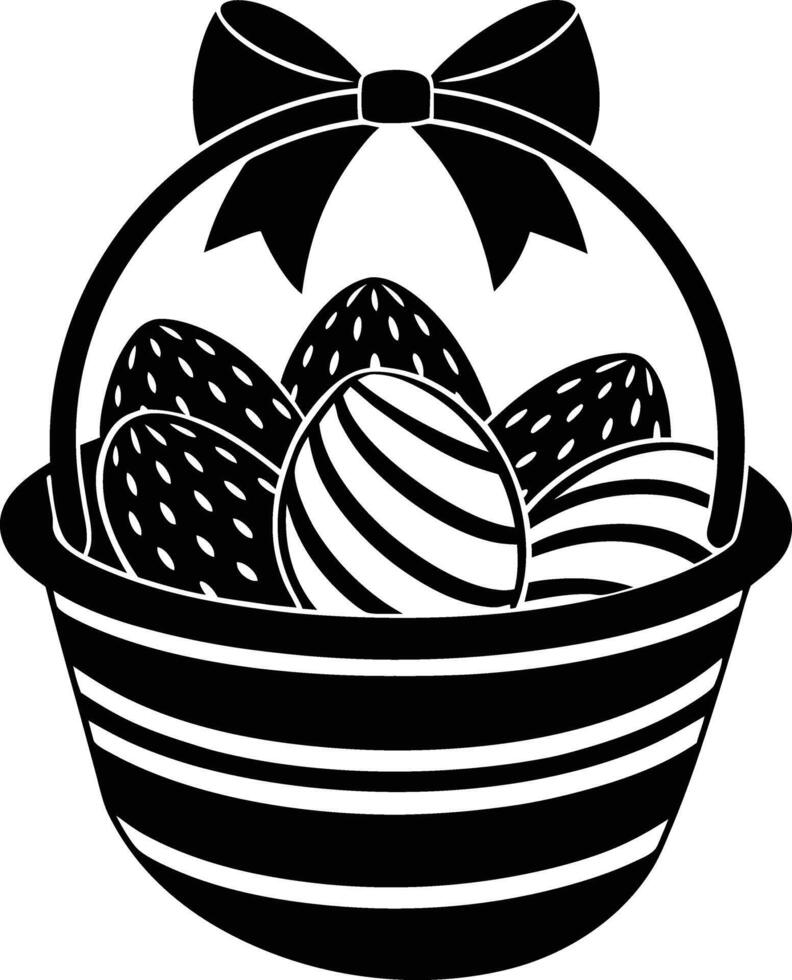 Easter basket clip art vector