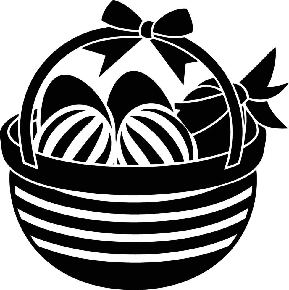 Easter basket clip art vector