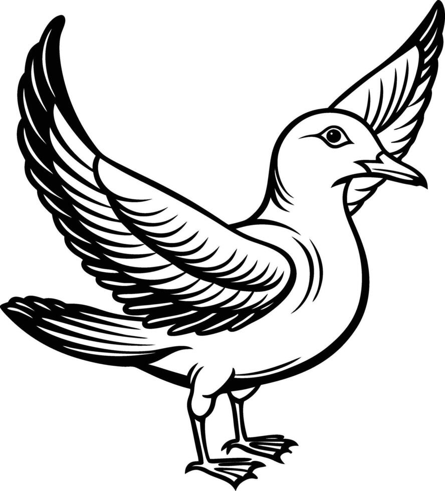 Seagull coloring pages free printable coloring pages vector