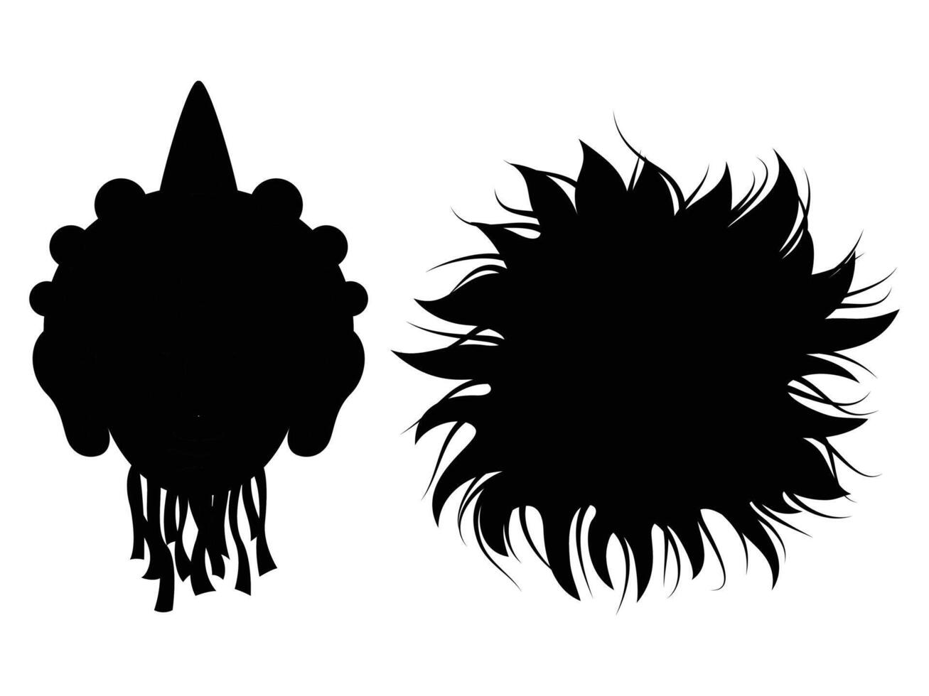 Silhouette of Chinese Traditional Ornaments and Hanging Asian Lanterns vector