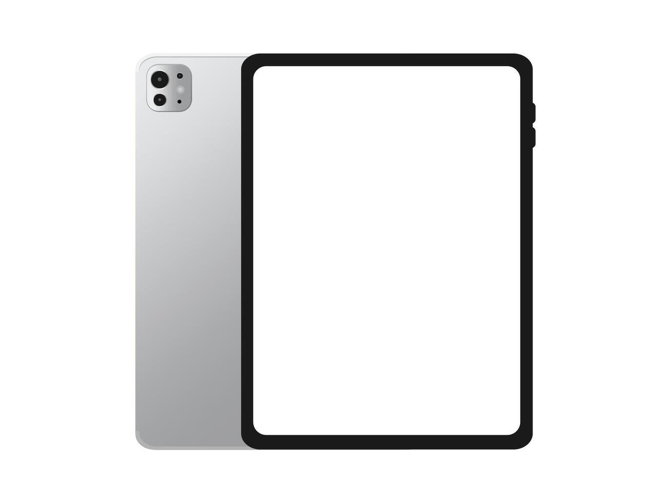 tablet mockup with blank screen on a white background vector