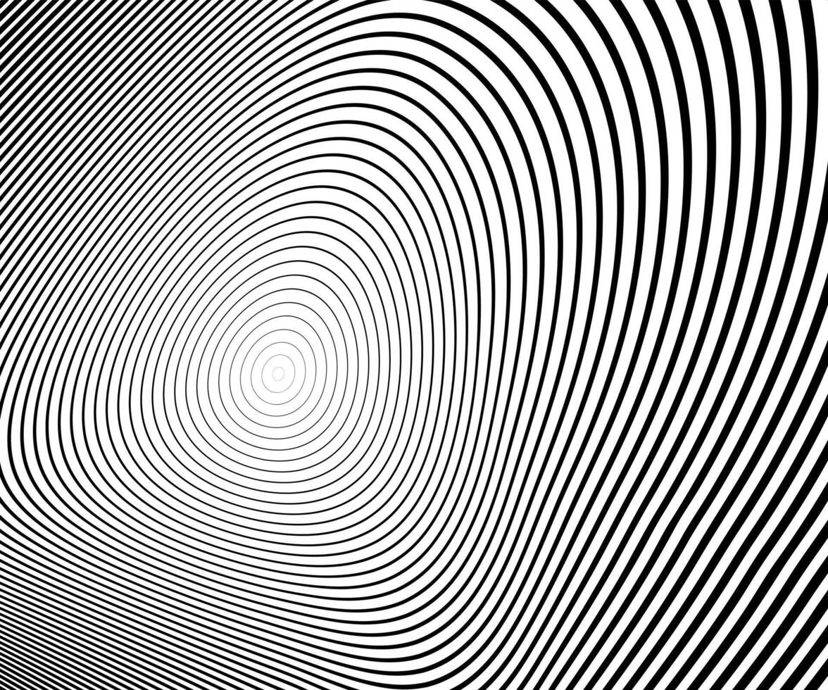 Abstract circle pattern black and white color ring. Abstract illustration for sound wave, Monochrome graphic. vector
