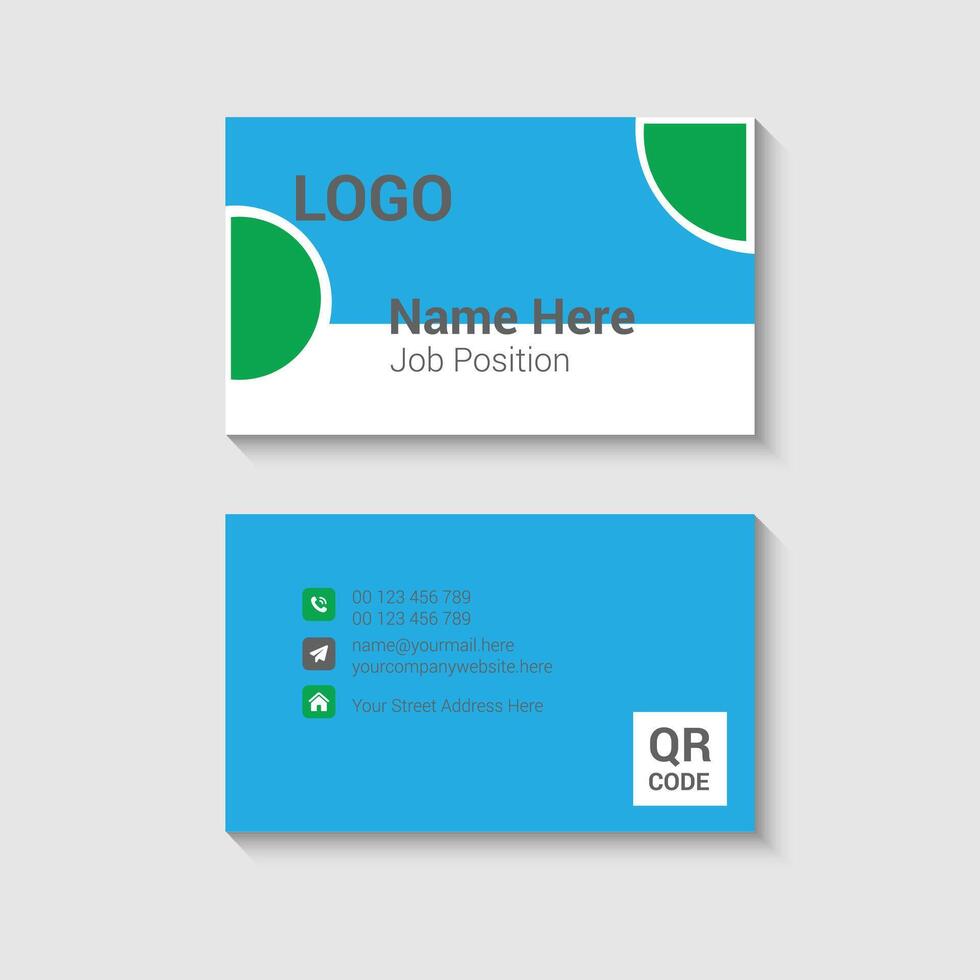 Modern and simple business card design template vector