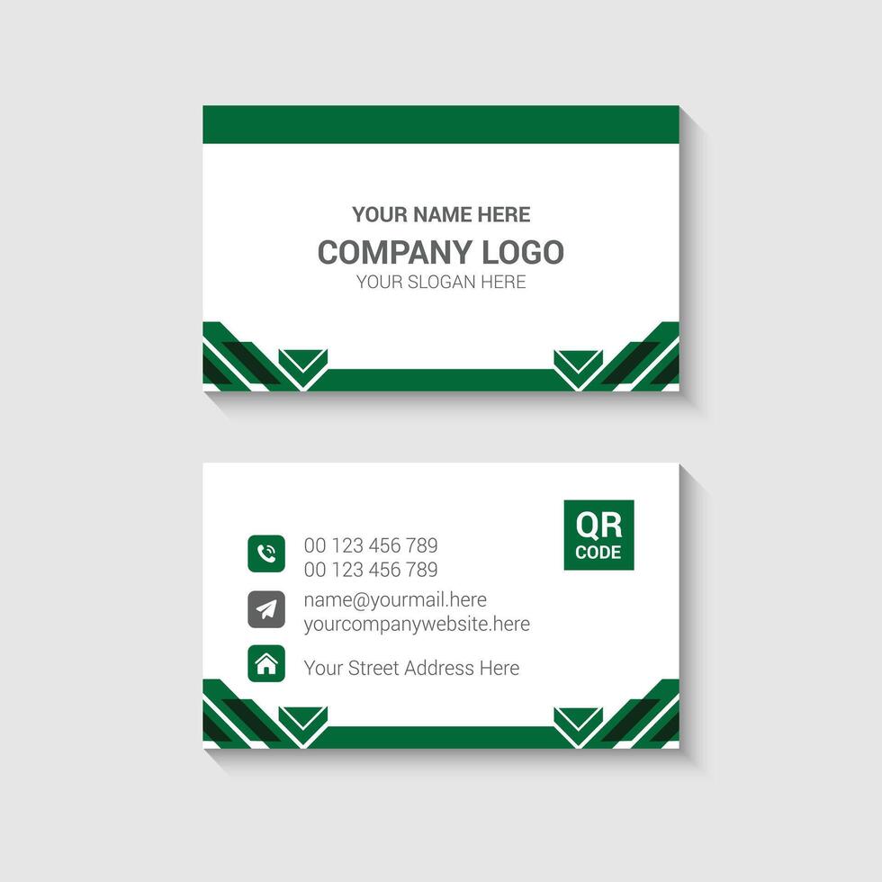 Green Luxury and elegant business card vector