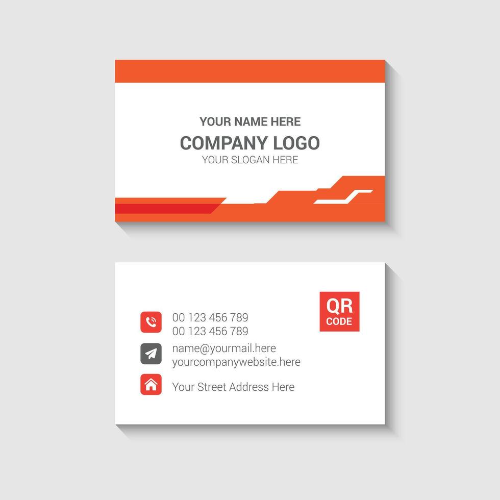 Simple business card design vector