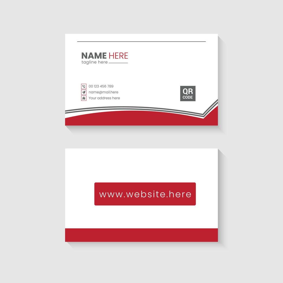Clean professional business card template vector
