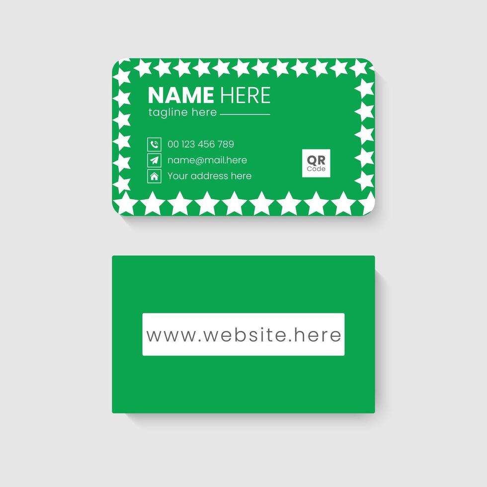 Green Business Card Layout vector