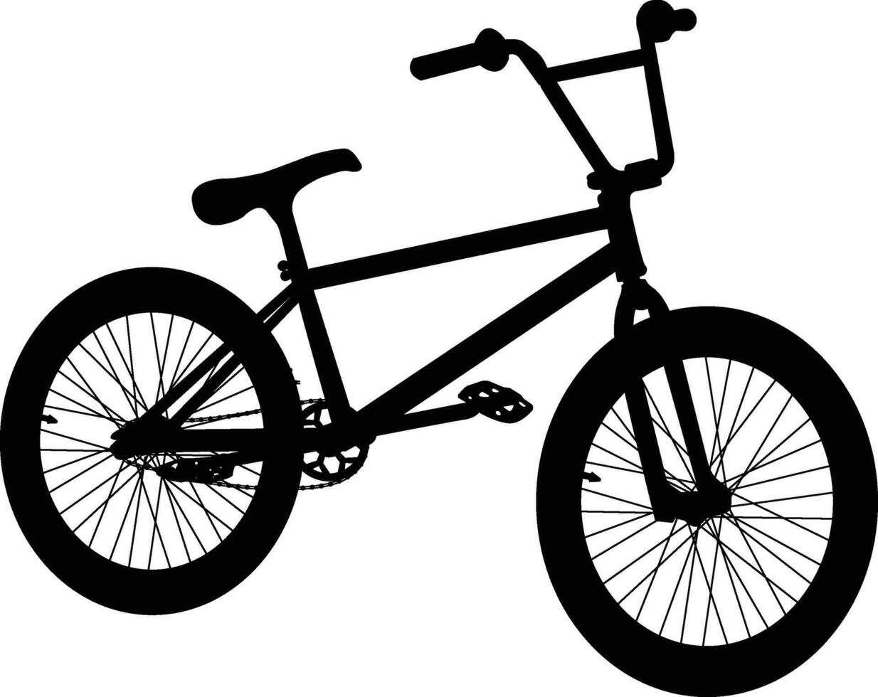Sport bike silhouette side view with details part vector
