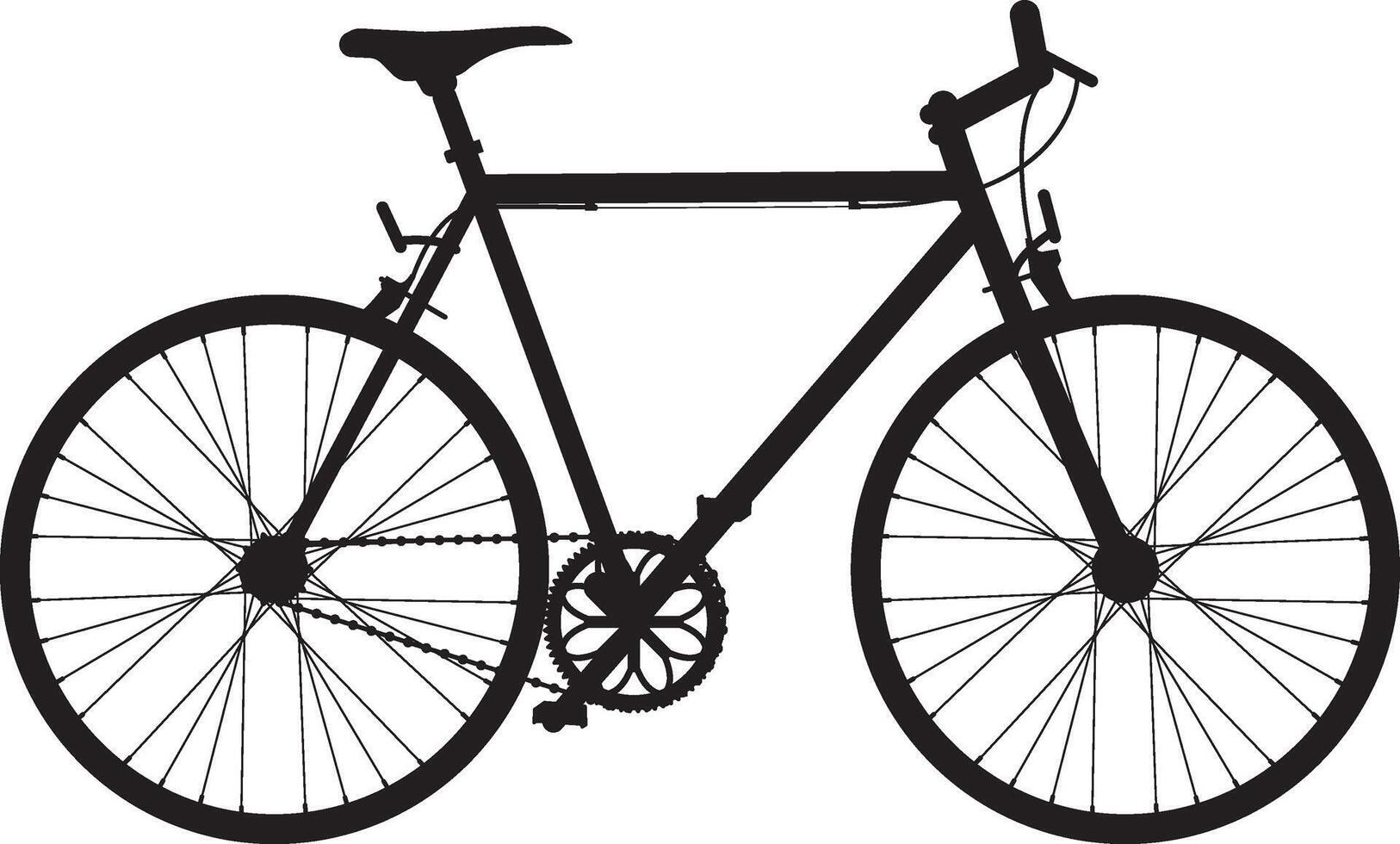 bike side view silhouette vector