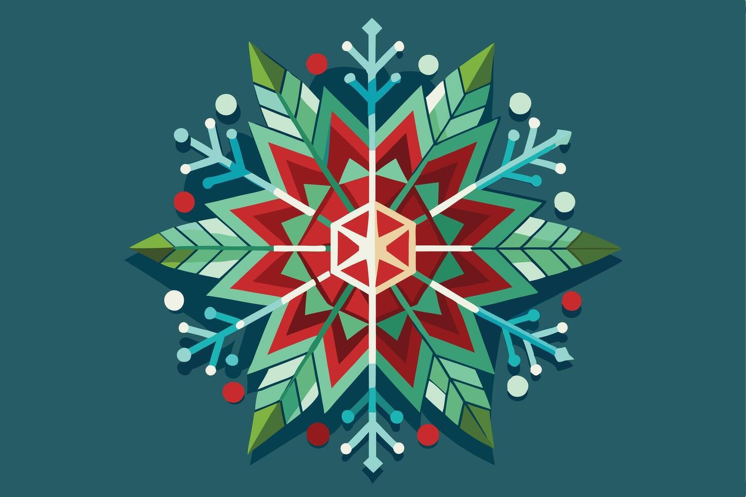 A snowflake design on a blue background vector