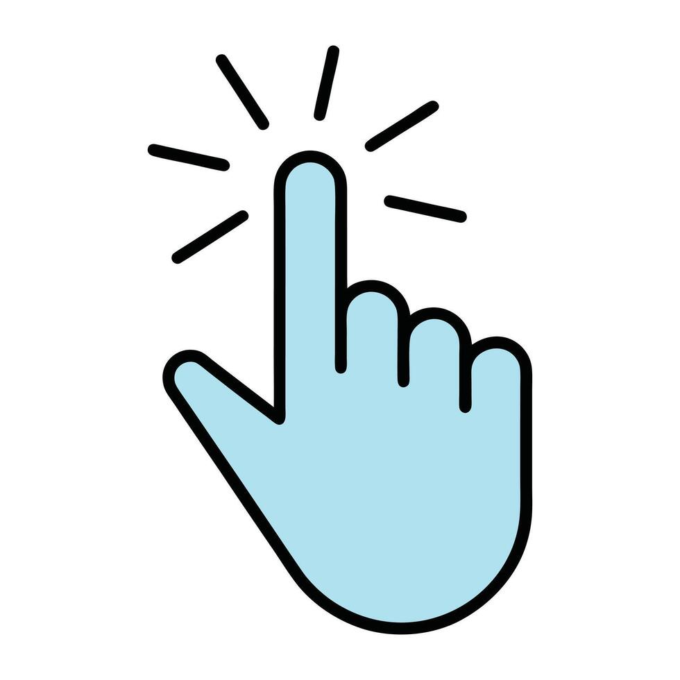 Pointing Finger Hand Icon Sleek Digital. vector
