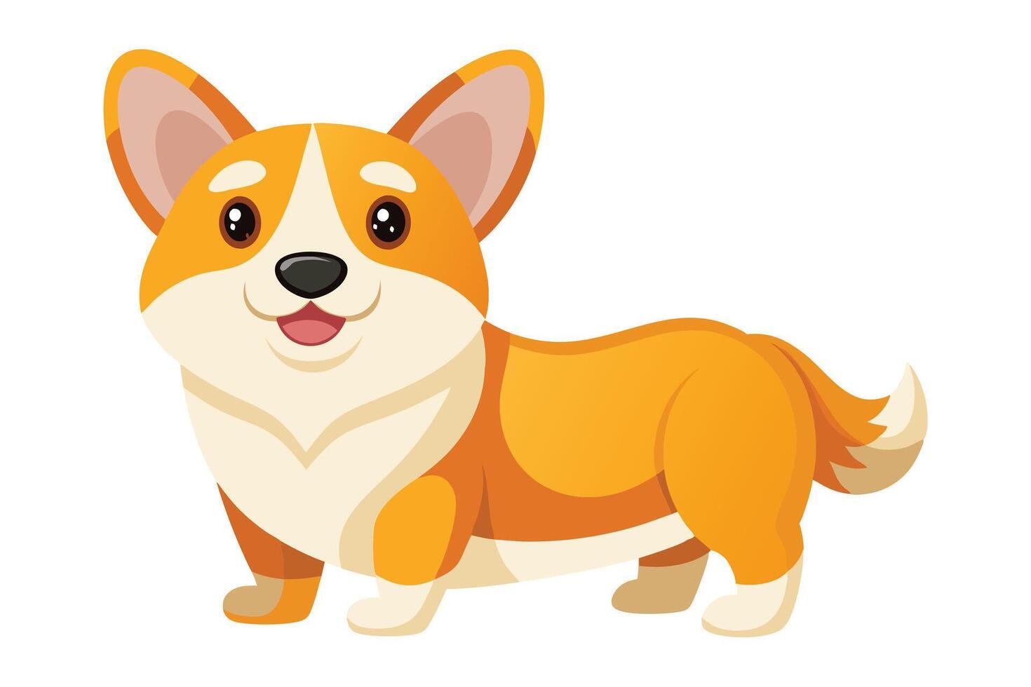 A cartoon dog with a big smile vector