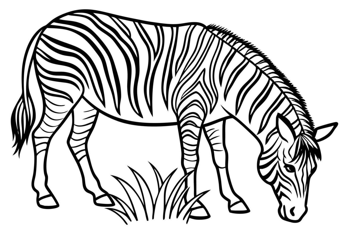 Zebra coloring pages free printable coloring pages vector