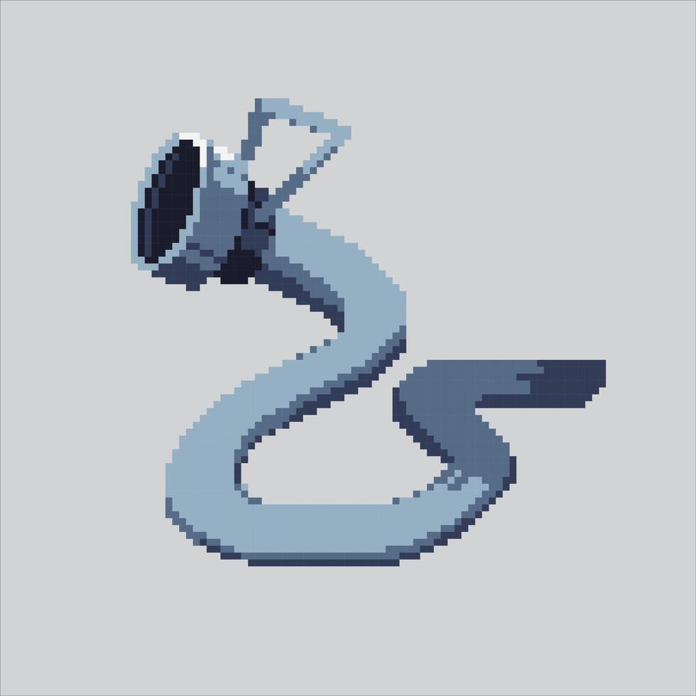 Pixel art illustration Jet Water Hose. Pixelated Water Nozzle. Jet Water Hose Nozzle icon pixelated for the pixel game and icon for website and game. old school retro. vector