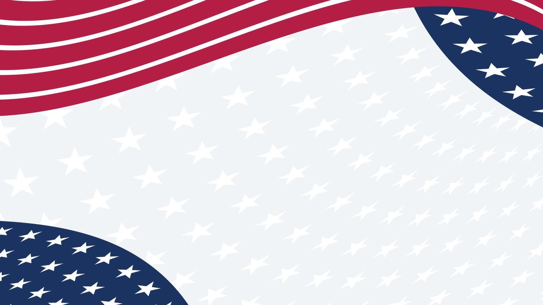 Waving Design Featuring American Flag Elements With Stars and Stripes in a Creative Layout vector