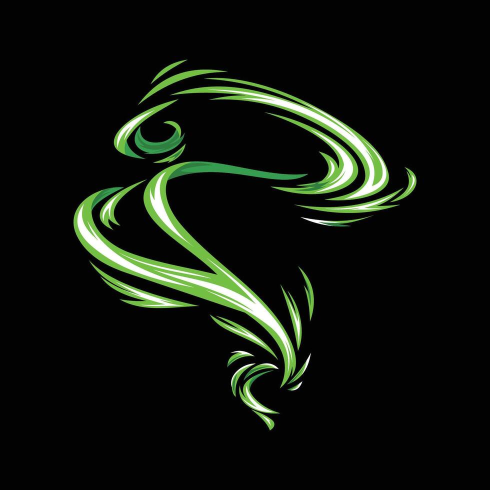 green aura smoke trail effect vector
