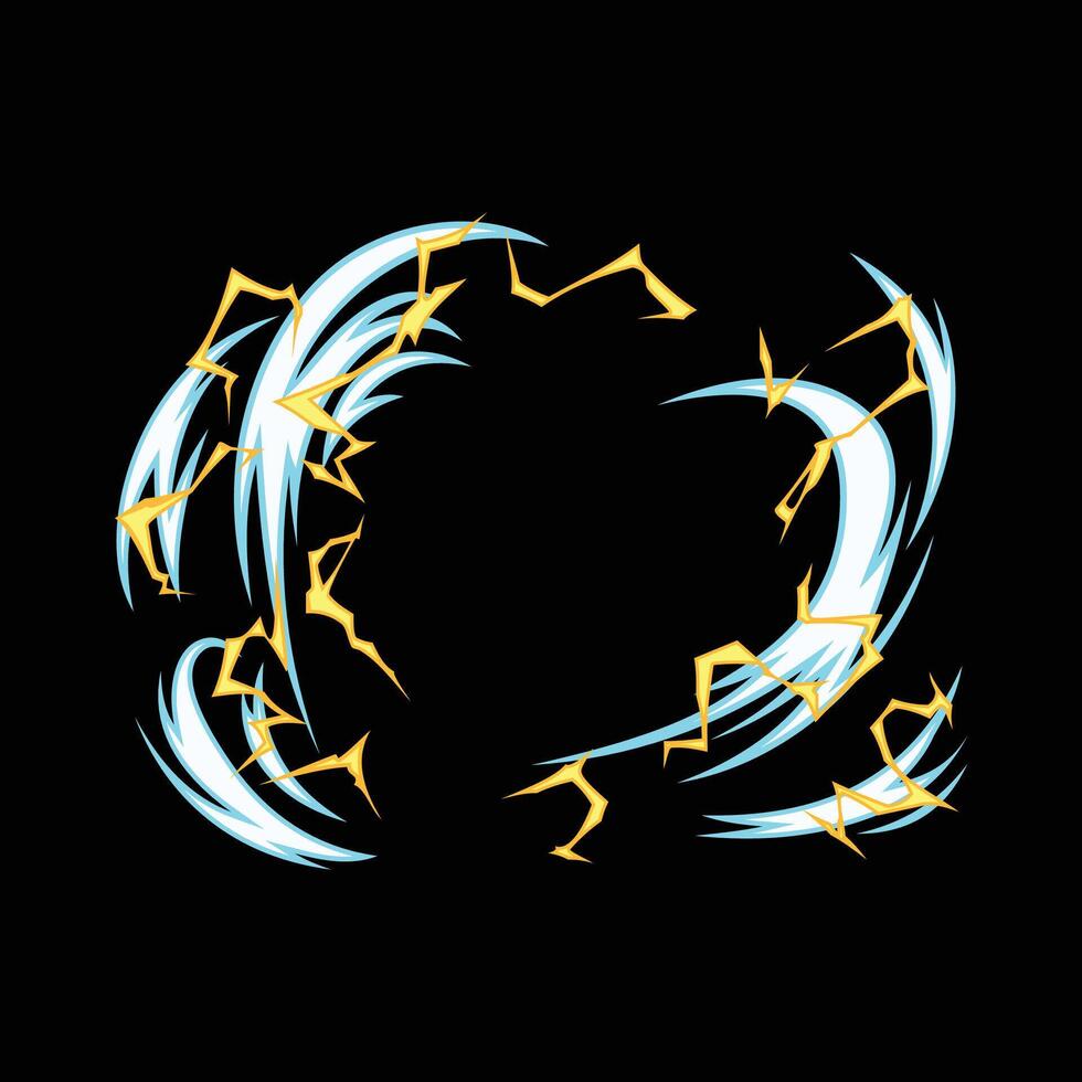 weapon trail with electric effect vector