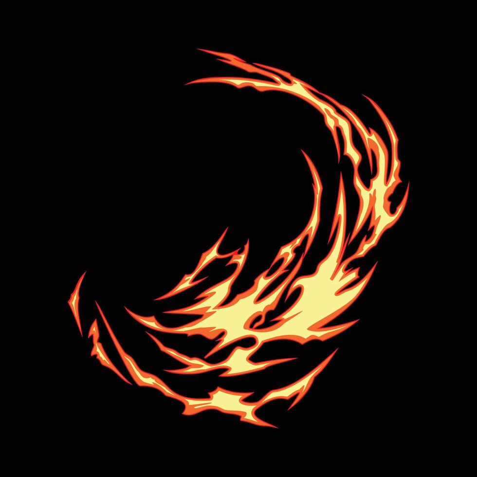 flame fire weapon cartoon effect vector