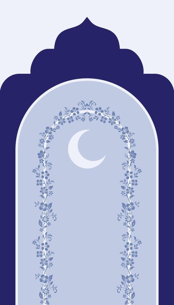 window flower frame prayer mat vector