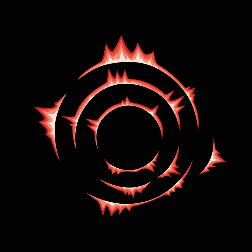 red impact hit cartoon effect vector