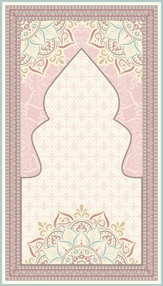 vintage frame border prayer mat vector