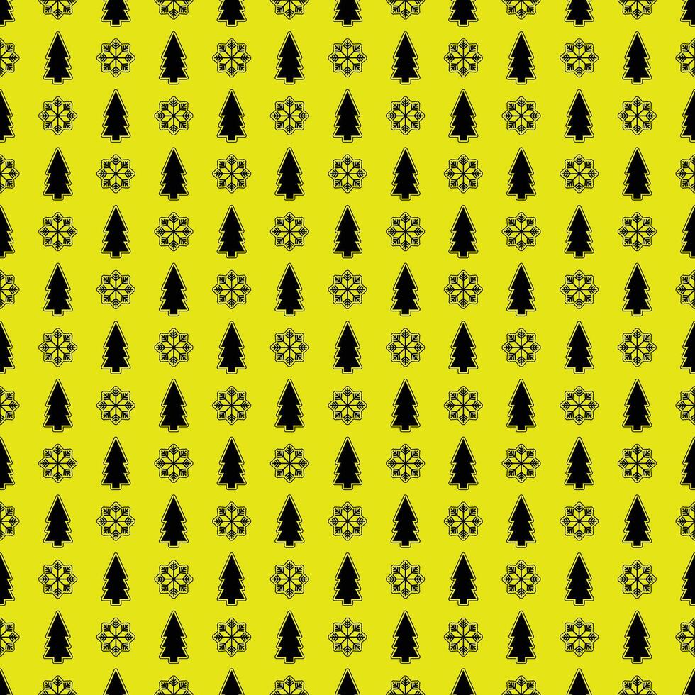 neon yellow christmas wrapping paper vector