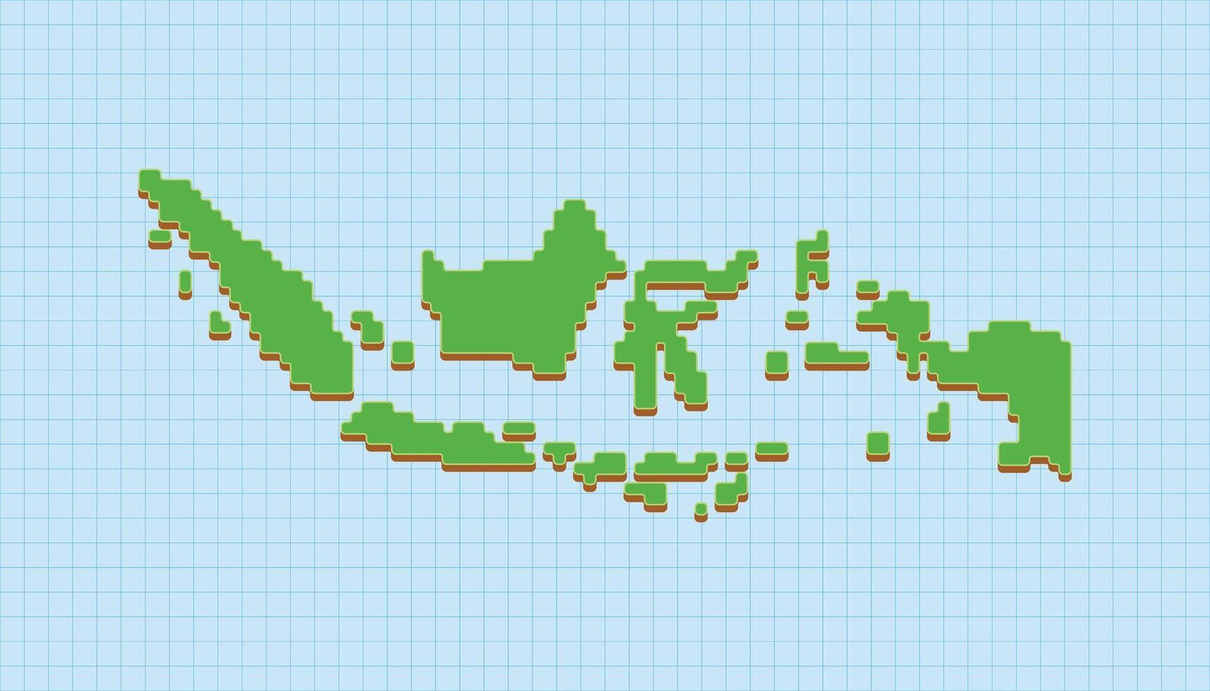 abstract cartoon map of indonesia vector