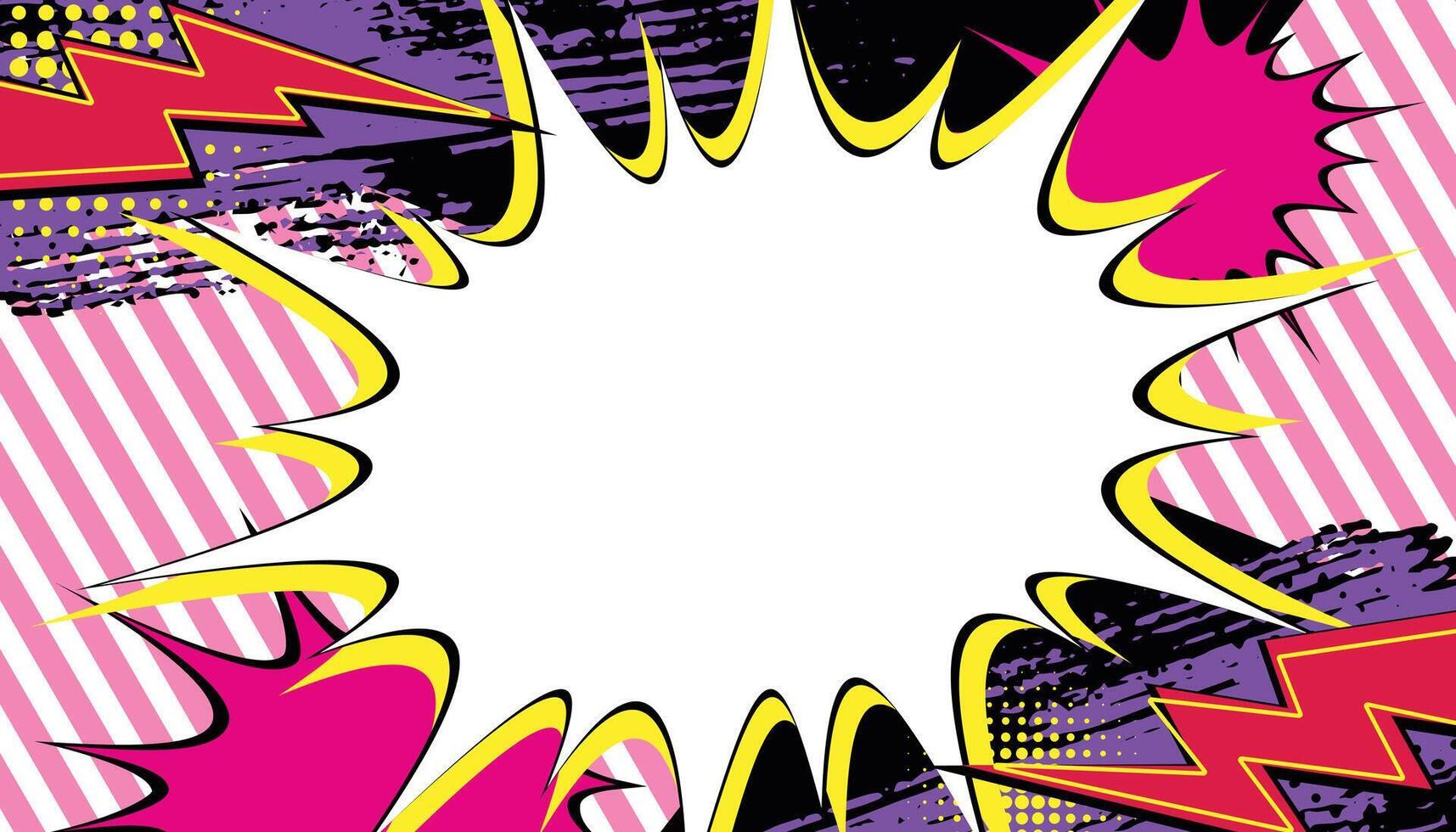 blank comic speech colorful background vector