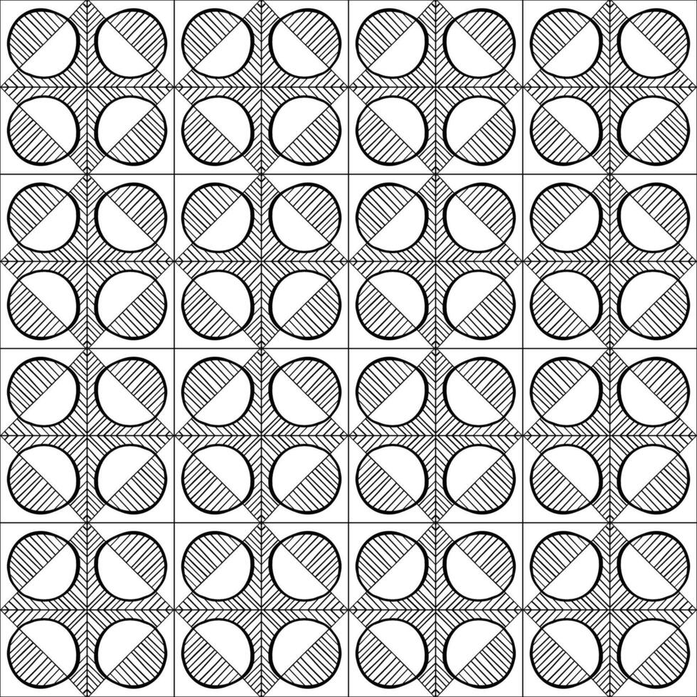 black and white stripes circle pattern vector