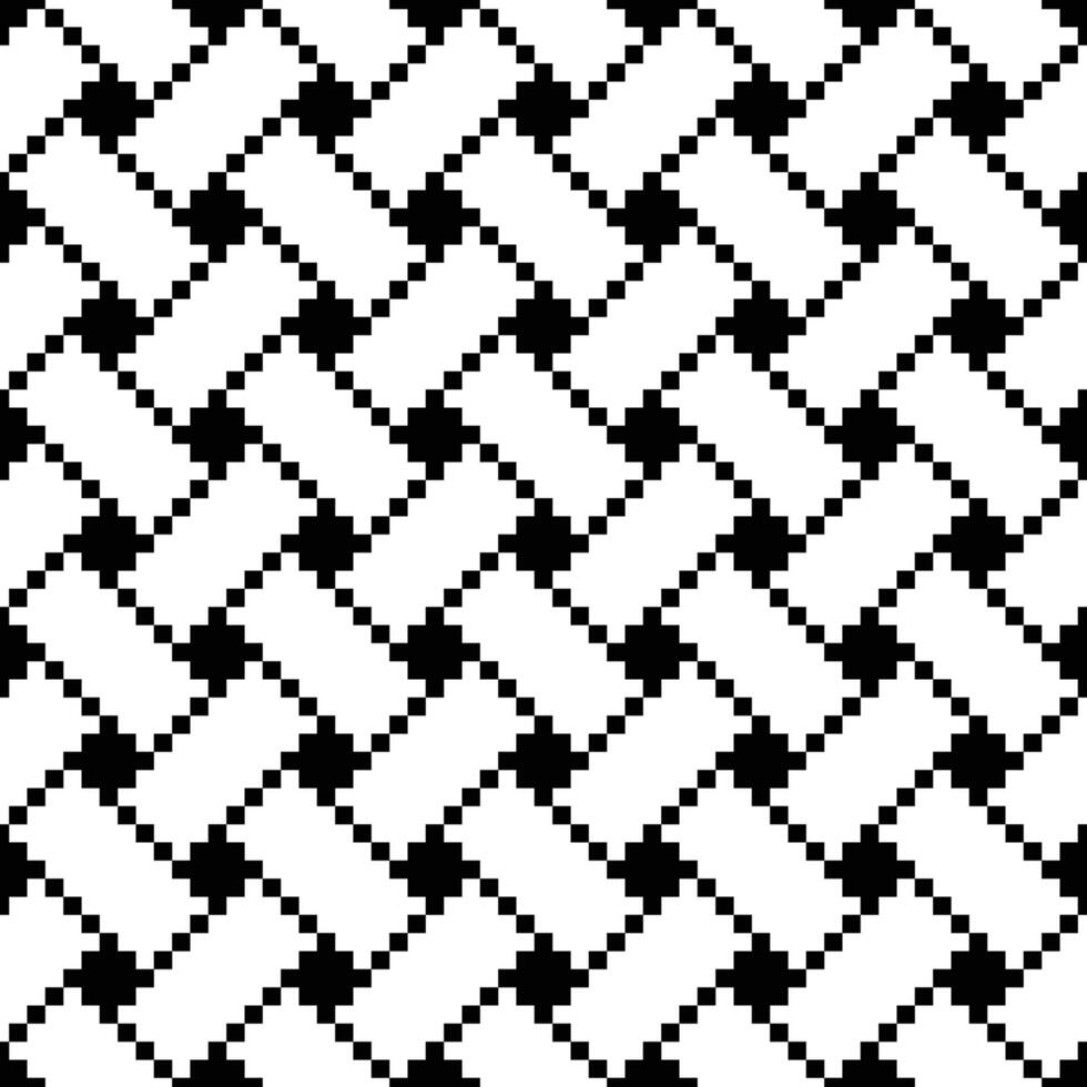 monochrome crossed geometric crochet pattern vector