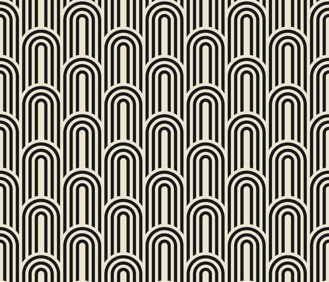 geometric bold oval line pattern vector