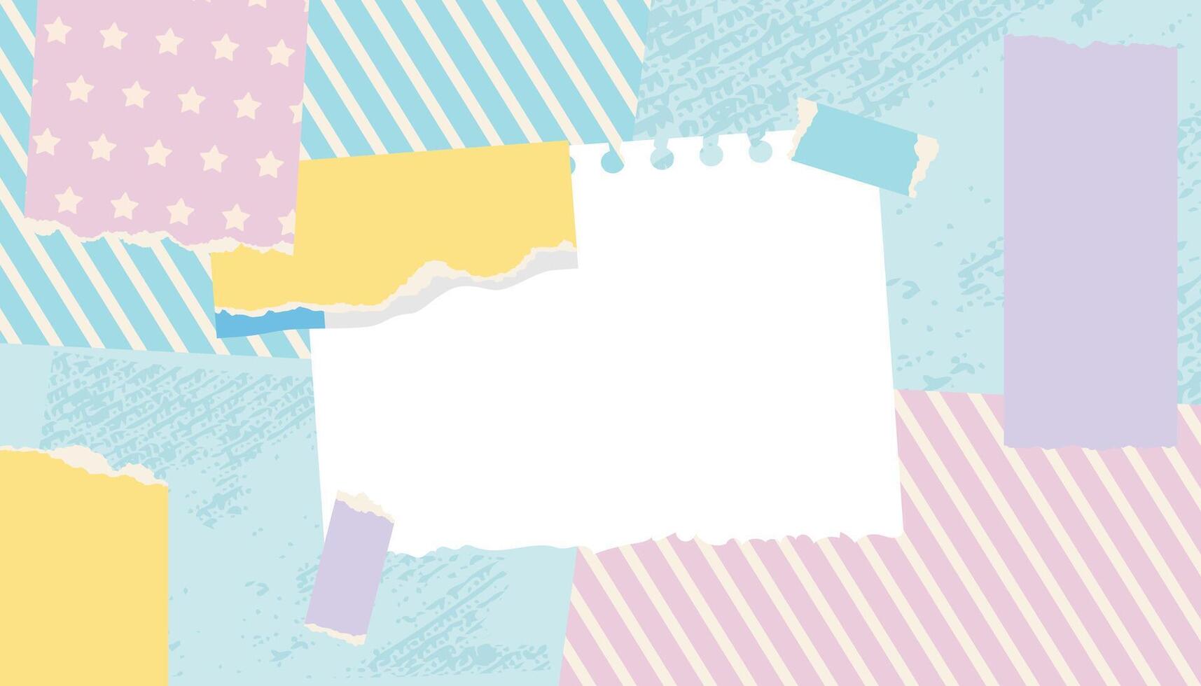 torn paper collage pastel background vector