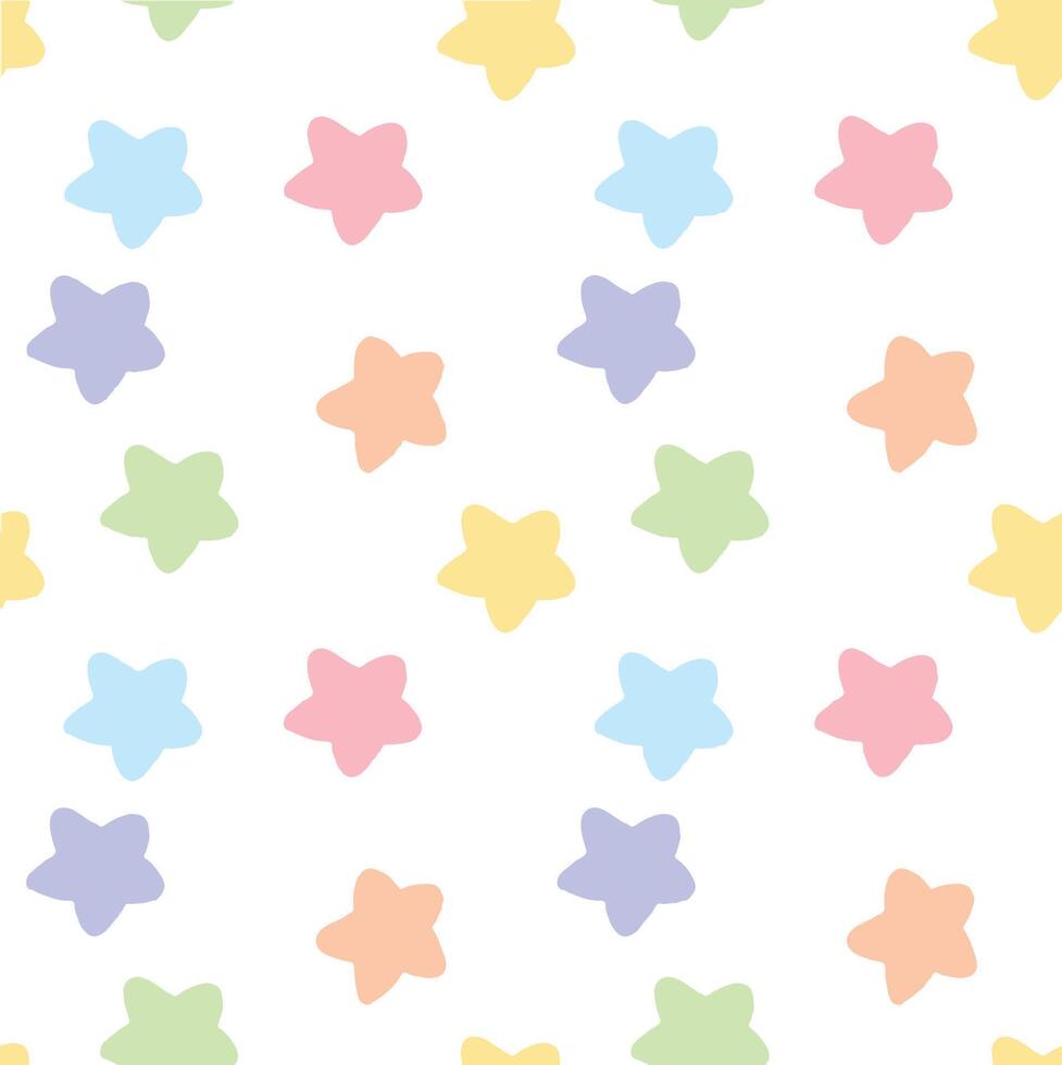repeated seamless pattern design with shapes of colorful stars vector