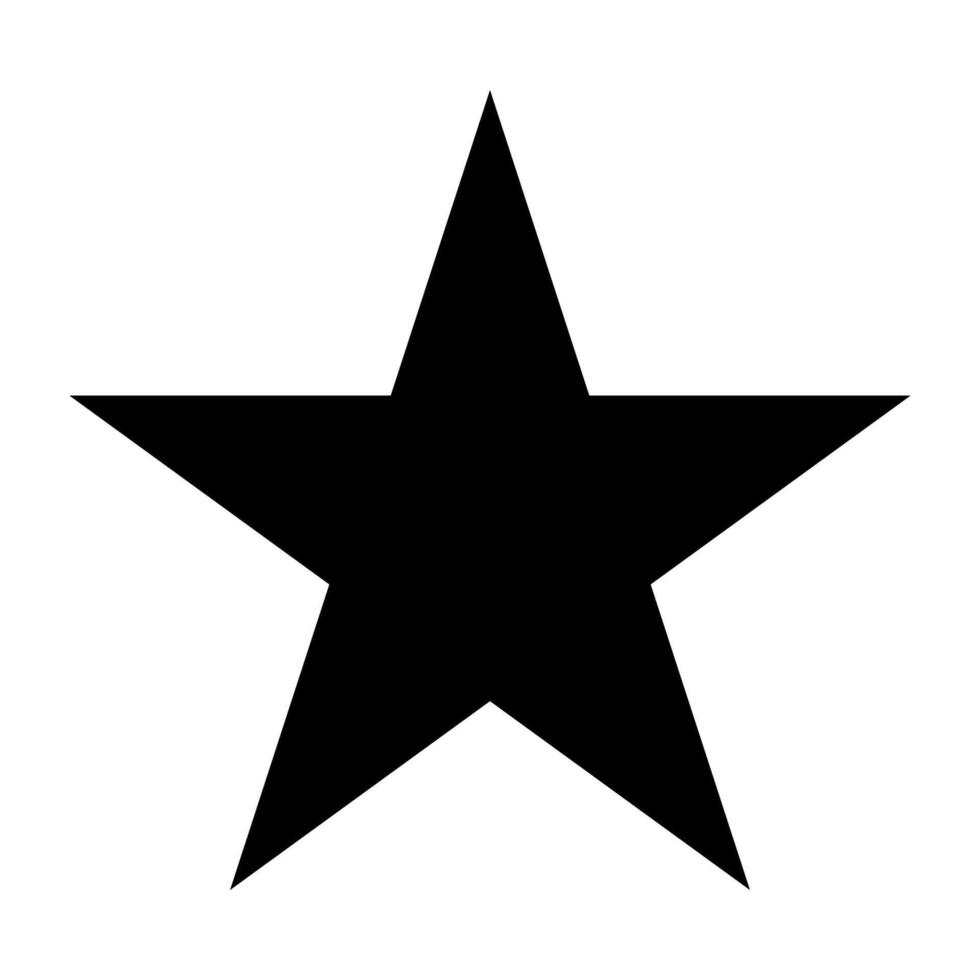 Star Icon . Flat Black Icon Isolated on White Background. vector