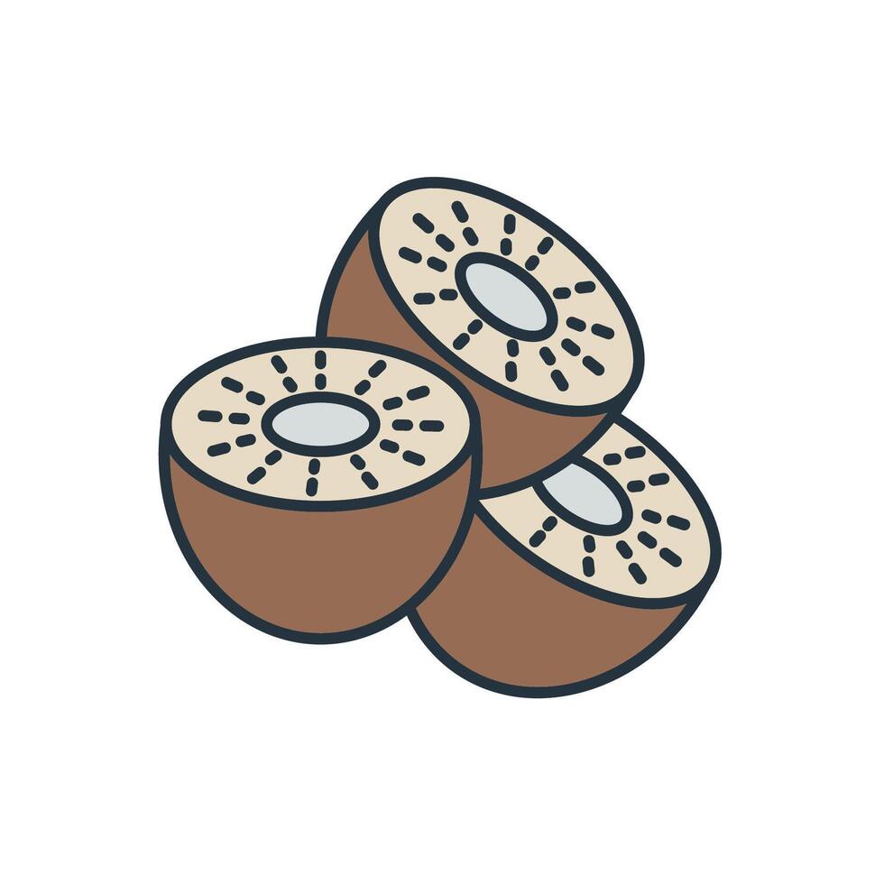 kiwi icons symbol elements for infographic web vector