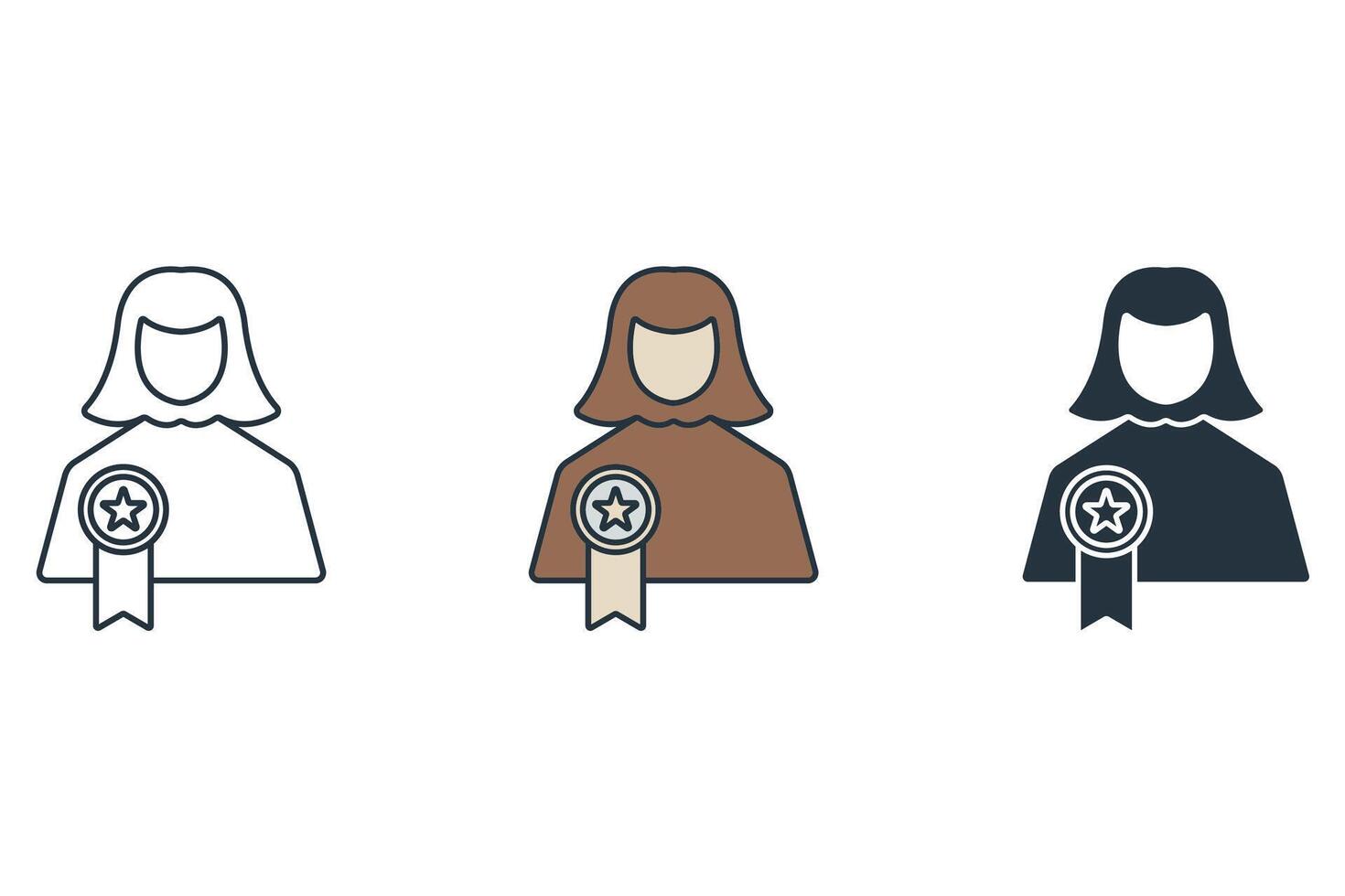 Ambassador icons symbol elements for infographic vector