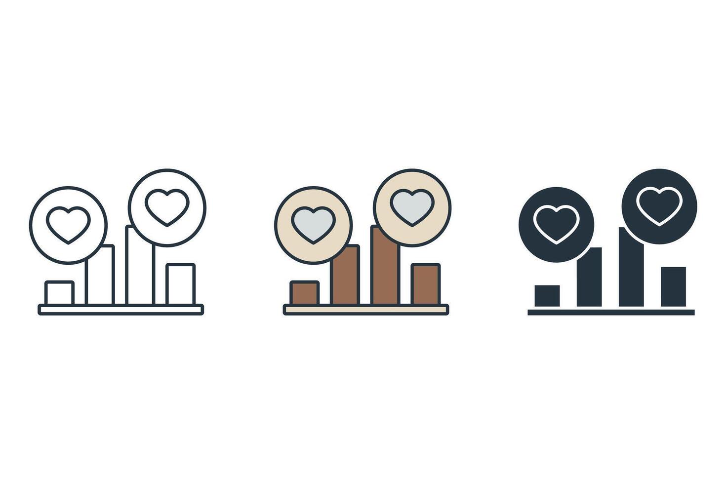 social measure icons symbol elements for infographic web vector