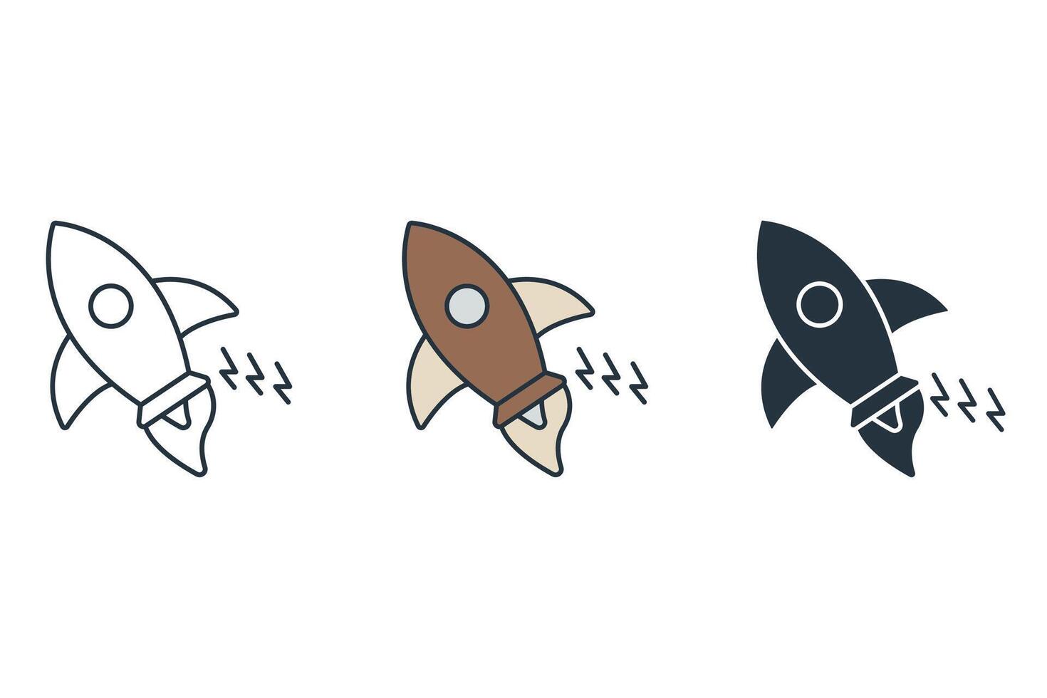 Campaign launch icons symbol elements for infographic web vector