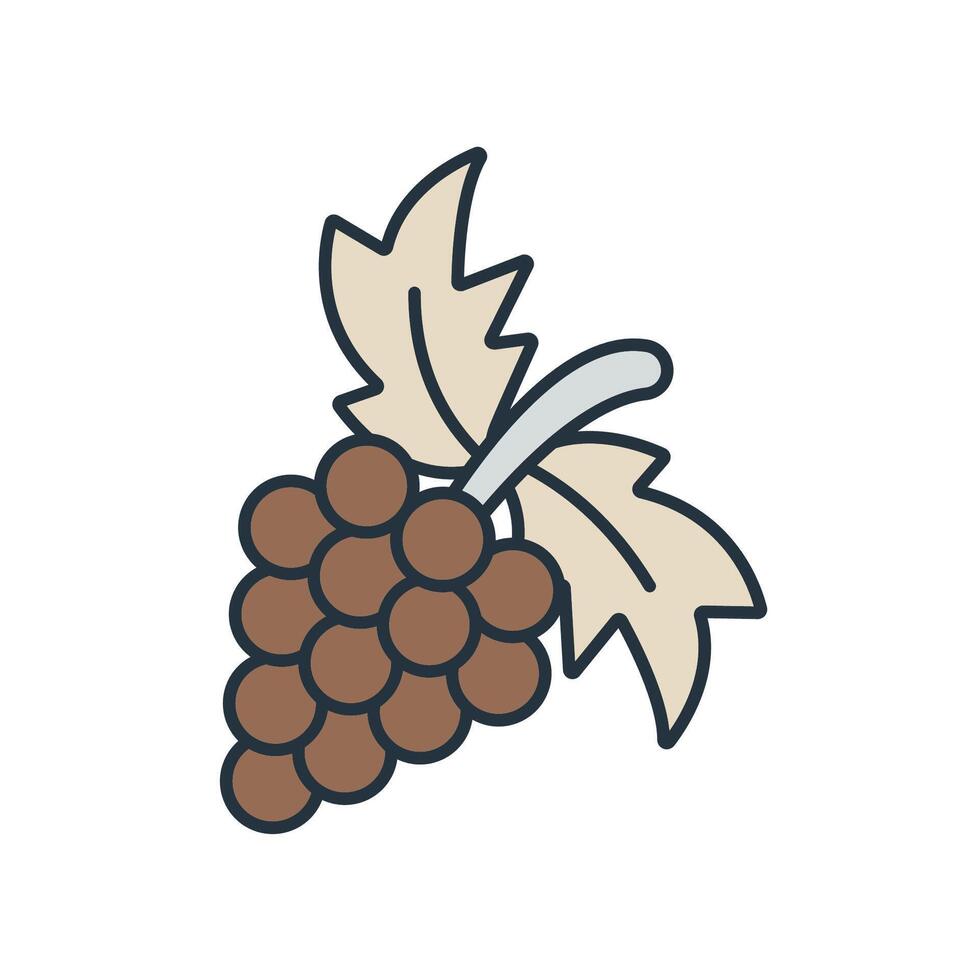 grapes icons symbol elements for infographic web vector