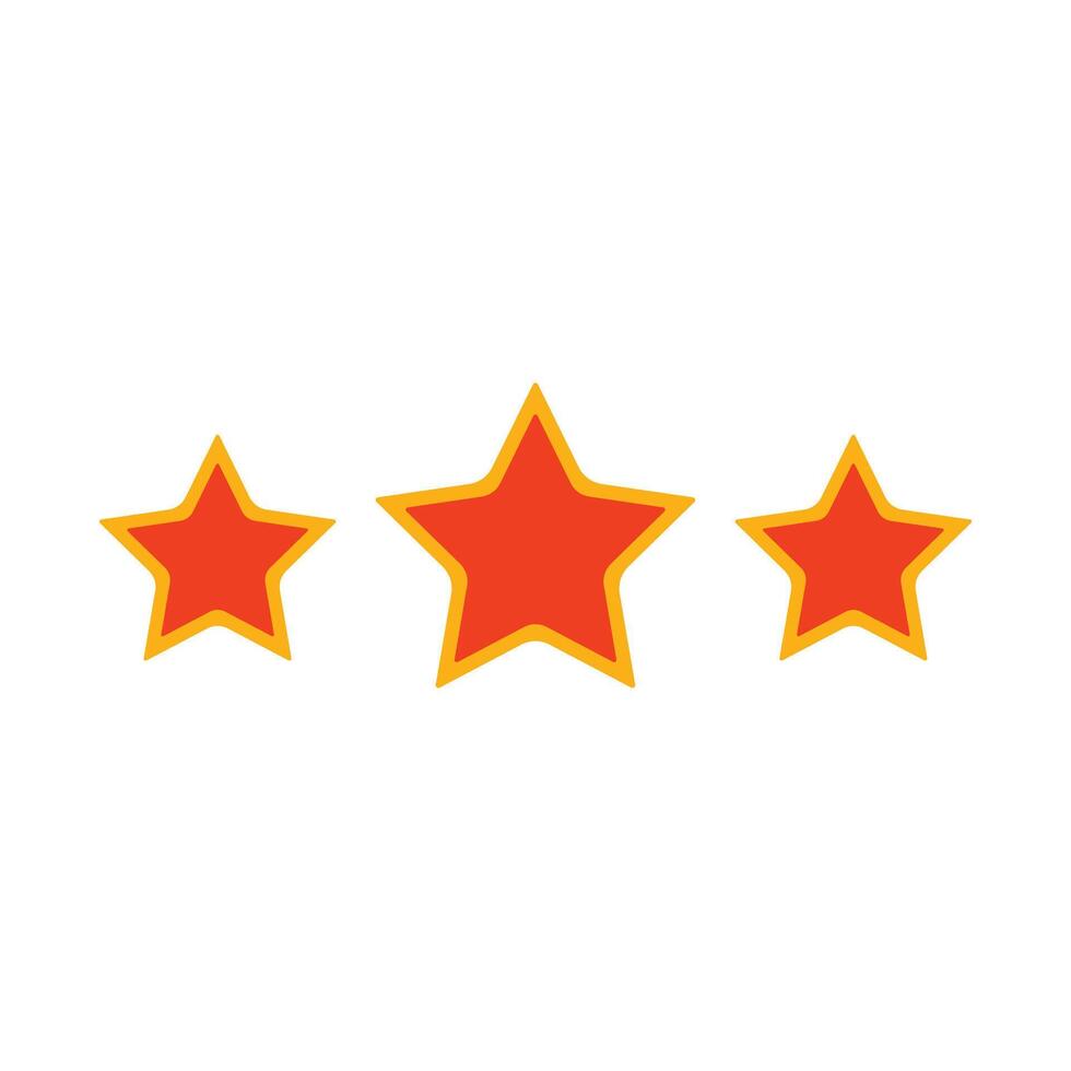 Simple Retro Badge Stars Icon vector