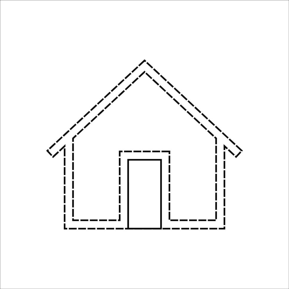 Home rounded outline icon vector