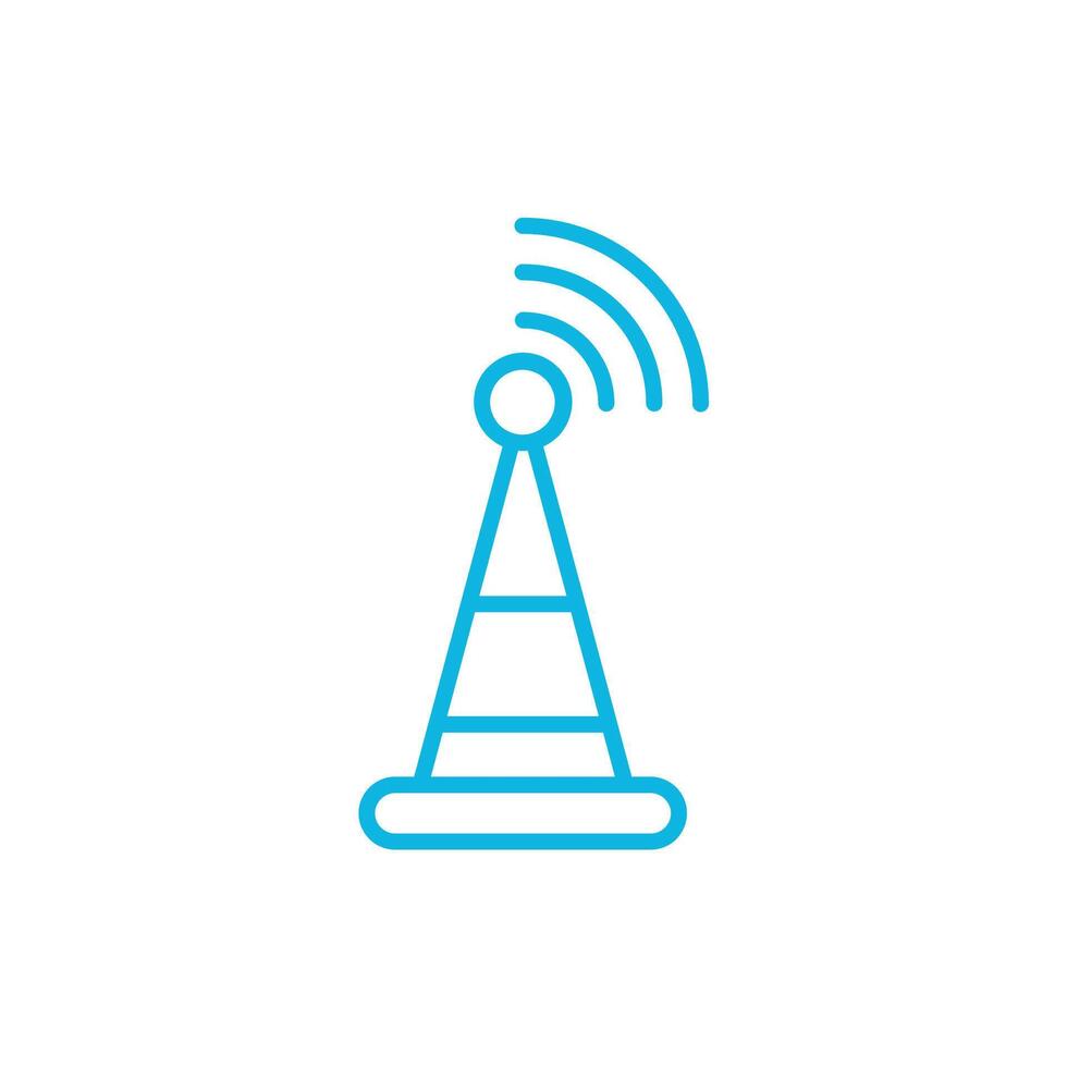 signals wifi tower icon around fill vector