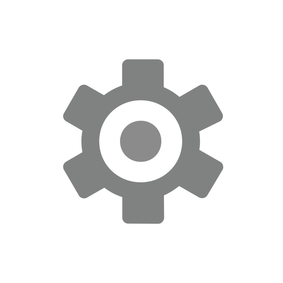 Setting fluent system outline filled icon vector