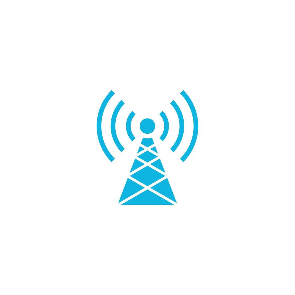 signals wifi tower icon around minimal vector