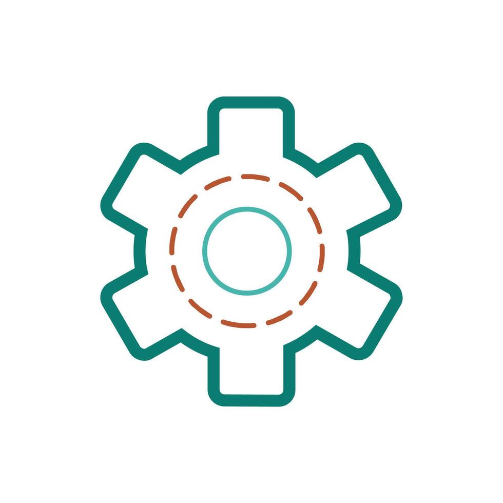 User Setting thick outline icon vector